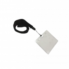 Держатель для бейджа / пропуска Office Kit 90х60 с черной лентой 50 шт (арт. F3-11)