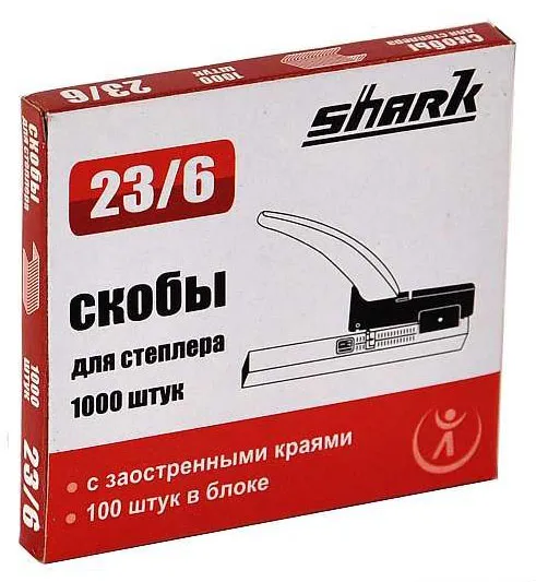Скобы для степлера Реалист для Shark 23/6 (1000 шт.) (арт. 5758)
