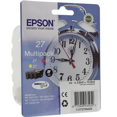 Картридж Epson Multipack 3-colour 27 DURABrite Ultra Ink (арт. C13T27054022)