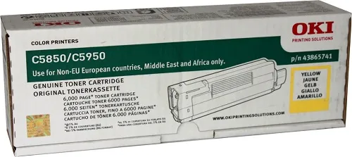 Тонер-картридж OKI желтый для C5850/5950/MC560 (6000 стр.) (арт. 43865741)