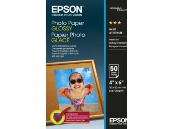 Фотобумага Epson Photo Paper Glossy, 200 гр/м2 10 x 15 см (50 листов) (арт. C13S042547)