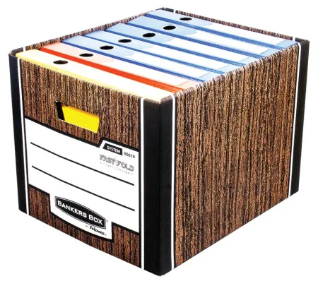 Архивный короб Fellowes Bankers Box Woodgrain сборка FastFold™, 325 x 285 x 385 мм (арт. FS-00610)
