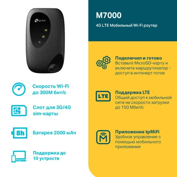 Маршрутизатор TP-Link M7000 (арт. M7000)