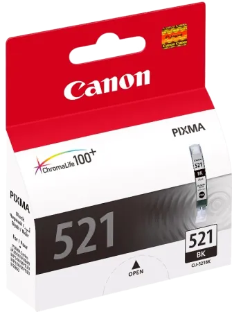 Оригинальный картридж Canon CLI-521 BK (чёрный, 9 мл.) (арт. 2933B004)
