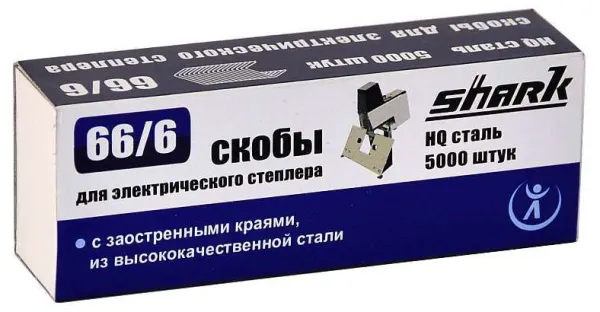 Скобы для степлера Реалист для Shark 66/6 HQ-сталь (5000 шт.) (арт. 5756)
