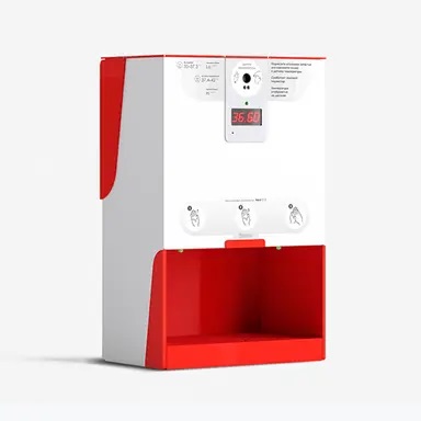 Бесконтактный универсальный дезинфектор для рук Liga Next с датчиком измерения температуры. Емкость бака антисептика - 3л (арт. D-3)