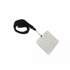 Держатель для бейджа / пропуска Office Kit 90х60 с черной лентой 50 шт (арт. F3-11)