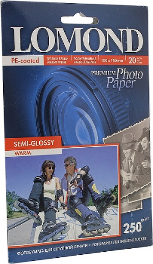 Фотобумага Lomond Semi Glossy Warm, 10 х 15, 250 г/м2, 20 листов (арт. 1103305)