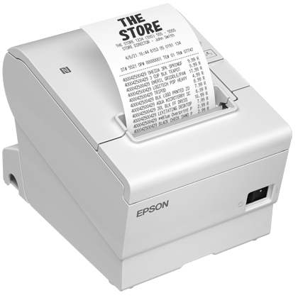 Чековый принтер Epson TM-T88VII (111A0): USB, Ethernet, Serial, PS, UK, White (арт. C31CJ57111A0)