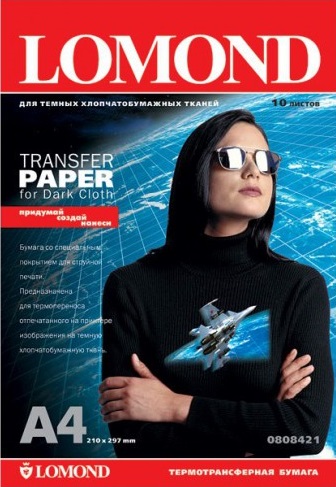 Бумага Lomond Transfer paper, A4, 140 г/м2, 10 листов (арт. 0808421)