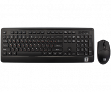 Комплект клавиатура и мышь TESLA беспроводной, 10 м (1000 dpi), черный (арт. MKB-PRO)
