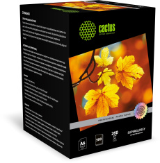 Фотобумага Cactus (A6, 260г/м2, 500л., белый, глянцевое) (арт. CS-HGA6260500)