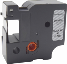 Картридж ленточный Cactus (53710) черный/прозрачный для Dymo Rhino Pro 6000, LM 500TS (арт. CS-D1-53710)