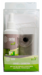 Чистящий набор Cactus для экранов и оптики 1шт 18x18см 100мл (арт. CS-S3001E)