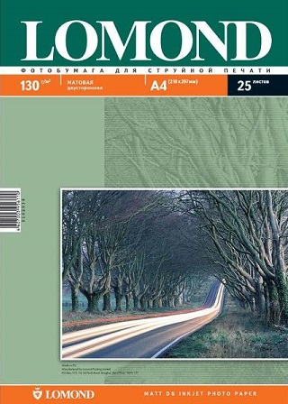 Фотобумага Lomond Matt Paper, A4, 130 г/м2, 25 листов (арт. 0102039)