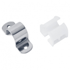 Хомут зажимной MRF 35 мм с нейлоновыми втулками для трубы 27 мм, оцинк. сталь (арт. 203020114)