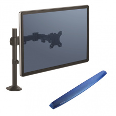 Комплект Fellowes Кронштейн для 1 монитора Reflex Series™ (1xFS-85025) + Подкладка для рук, Сапфир (1xFS-91784) (арт. FS-85025K)