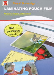 Пленка для ламинирования Royal Sovereign матовая, А4, 250мкм (150/50/50) (100 шт.) (арт. 5408)