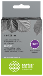 Ленточный картридж Cactus TZe-141 черный (арт. CS-TZE141)