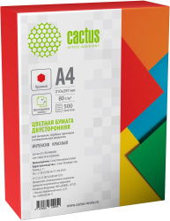 Бумага Cactus (A4, 80г/м2, 500л., красный интенсив) (арт. CS-CPR-A480500)