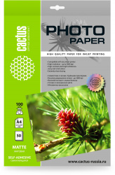 Фотобумага Cactus (A4, 100 г/м2) (арт. CS-MSA410050)