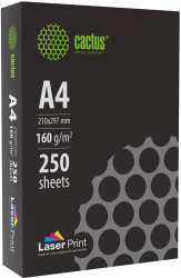 Бумага Cactus (A4, 160г/м2, 250л., белый, CIE 170%) (арт. CS-LPA4160250)