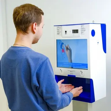 Бесконтактный универсальный дезинфектор для рук Liga Next pro с датчиком измерения температуры и дисплеем, 5 л. (арт. Pro)