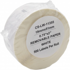 Этикетки Cactus сег.: 51x19 мм, черный белый, 500 шт/рул, Dymo Label Writer 450/4XL (арт. CS-LW-11355)