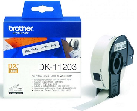 Наклейки Brother Наклейки для "файлов" DK11203, 17 х 87 мм (300 шт) (арт. DK11203)