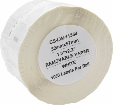 Этикетки Cactus сег.: 57x32 мм, черный белый, 1000 шт/рул, Dymo Label Writer 450/4XL (арт. CS-LW-11354)