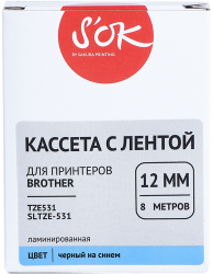 Кассета с лентой Sakura Printing TZE531 (черный, 12мм/8м) (арт. SLTZE531)