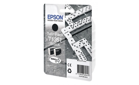 Картридж Epson T1361 Black (двойной) (арт. C13T13614A10)