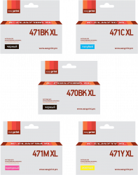 Комплект струйных картриджей EasyPrint PGI-470BK XL/CLI-471 XL (арт. IC-CLI471XL_SET)