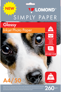 Бумага Lomond Glossy Photo Paper, A4, 260 г/м2 (арт. 0102152)