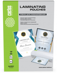 Пленка для ламинирования Cactus (100 мкм, A3, 426x303 мм) (арт. CS-LPGA310025)