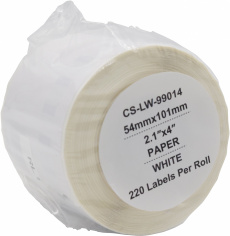 Этикетки Cactus сег.: 101x54 мм, черный белый, 220 шт/рул, Dymo Label Writer 450/4XL (арт. CS-LW-99014)