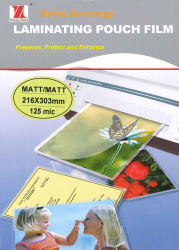 Пленка для ламинирования Royal Sovereign матовая, А4, 125мкм (75/25/25) (100 шт.) (арт. 1560)