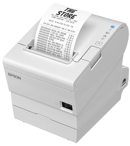Чековый принтер Epson TM-T88VII (151A0): USB, Ethernet, Fixed Interface, PS, UK, White (арт. C31CJ57151A0)