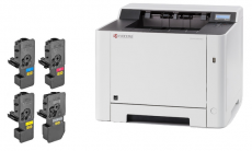 Цветной лазерный принтер Kyocera ECOSYS P5021cdw с доп. тонероми TK-5230K/C/M/Y (арт. P5021cdn+TK-5230C/M/Y/K)