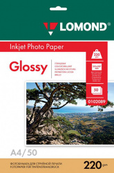 Фотобумага Lomond Двусторонняя глянцевая A4, 220 г/м², 50 л. (арт. 0102089)