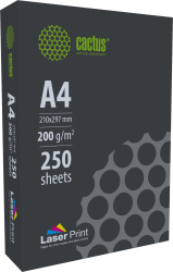 Бумага Cactus (A4, 200г/м2, 250л., белый, CIE 170%) (арт. CS-LPA4200250)