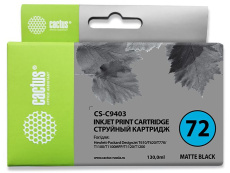 Картридж Cactus CS-C9403 №72 черный матовый (130мл) для HP (арт. CS-C9403)