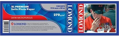 Фотобумага Lomond XL Premium Satin Photo Paper, 270 г/м2 (914 x 30 x 50,8) (арт. 1201072)