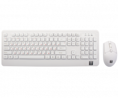 Комплект клавиатура и мышь TESLA беспроводной, 10 м (1000 dpi) белый (арт. MKB-PRO)