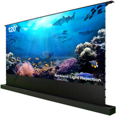 Экран Cactus (148x263см, напольный, рулонный, черный) (арт. CS-PSFRALR-263X148)