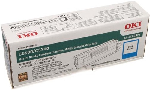 Тонер-картридж OKI голубой для C5600/5700 (2000 стр.) (арт. 43381923)