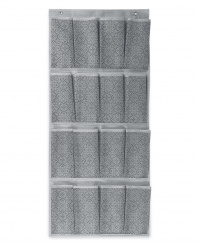 Органайзер ГЕЛЕОС подвесной, 16 карманов, «Грей» / Серый, 45х103 см (арт. ГРЕ-02)