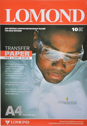Бумага Lomond Transfer Paper 0808411, A4, 140 г/м2, 10л (арт. 0808411)