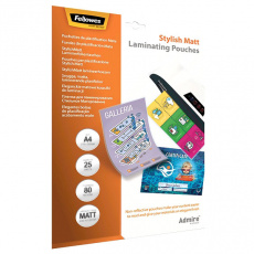 Пленка для ламинирования Fellowes Stylish Matt стильное матирование, А4 Admire, 80 мкм, 25 шт (арт. FS-56021)