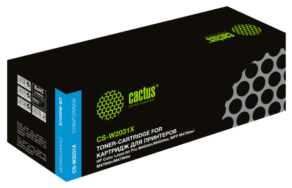 Картридж лазерный Cactus голубой (6000 стр.) (арт. CS-W2031X)